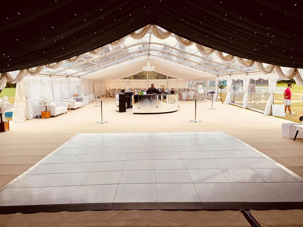 Marquee With Lighting in Sussex